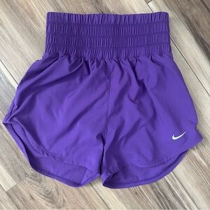 Nike One Dri‑FIT Ultra High‑Waisted 3″ Brief‑Lined Shorts • XS Purple